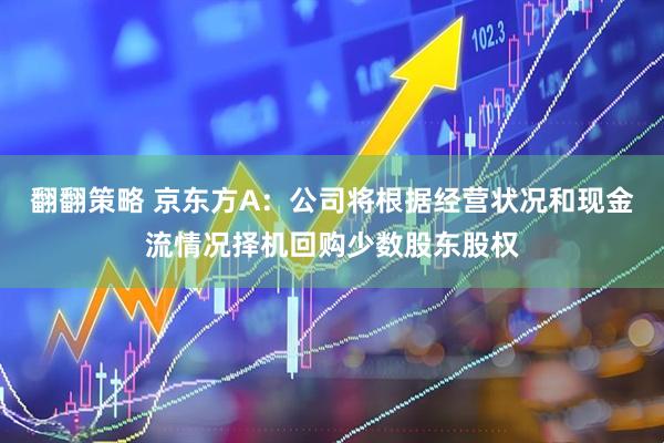 翻翻策略 京东方A：公司将根据经营状况和现金流情况择机回购少数股东股权