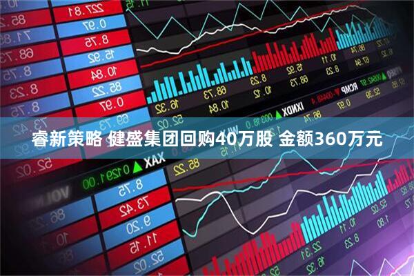 睿新策略 健盛集团回购40万股 金额360万元