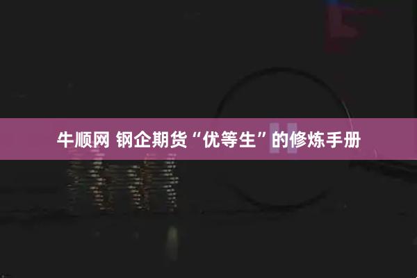 牛顺网 钢企期货“优等生”的修炼手册